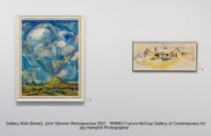Partial View of Wall, WNMU Francis McCray Gallery of Contemporary Art, John Stermer-Retrospective 2021