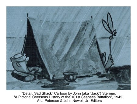 Example of a John Stermer Cartoon from his days as a US Navy Seabee