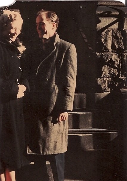 Newly weds Luci and John Stermer getting ready to sail to France. 1951